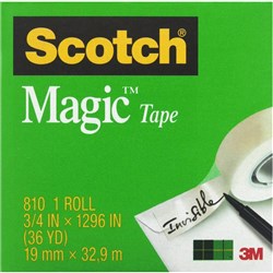 SCOTCH 810 MAGIC TAPE 19MMX33MM ROLL