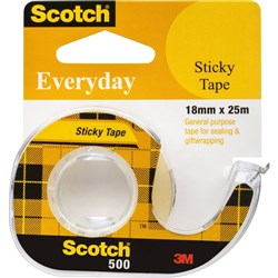 SCOTCH 500 EVERYDAY STICKY TAPE 18x25mm in dispenser ROLL
