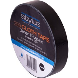 STYLUS 399 CLOTH TAPE Black 24mmx25m