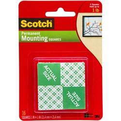 TAPE- DOUBLE SIDED SCOTCH 111 SQUARES #4