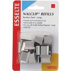 ESSELTE NALCLIP REFILL LARGE PK25