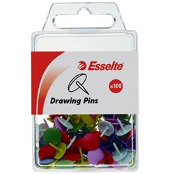 ESSELTE COLOURED DRAWING PINS Assorted