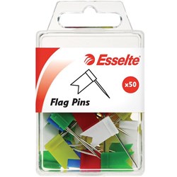 ESSELTE PINS FLAG 10x18x33mm Assorted