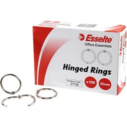 ESSELTE HINGED RINGS No.6 - 1 - 25mm