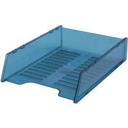 TRAY- DOCUMENT ITALPLAST TINTED BLUE