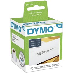 LABEL- DYMO LABELWRITER 99010 BOX 260 28mm x 89mm