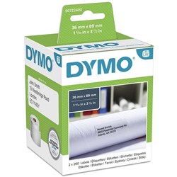 LABEL DYMO LABELWRITER 36 X 89 99012  BOX 520 white S0722400