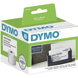DYMO LW Label Appointment card nonadhesive 89x51mm Pk300