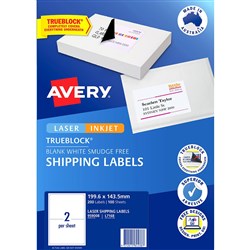 LABEL AVERY LASER L7168 2 2 LABELS PER SHEET 100 sheets