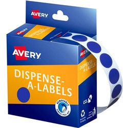 LABEL- AVERY 14MM BLUE DOT 937236 BOX 1050