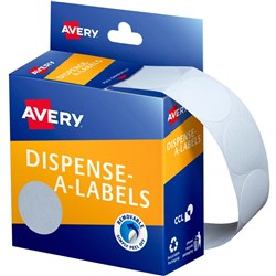 LABEL- AVERY 24MM WHITE DOT 937202