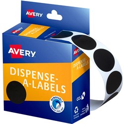 LABEL- AVERY 24MM BLACK DOT 937250