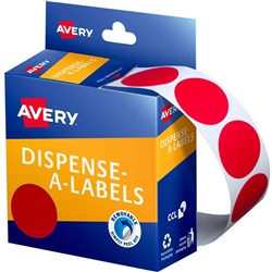 LABEL- AVERY 24MM RED DOT 937243