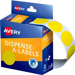 LABEL- AVERY 24MM YELLOW DOT 9372471