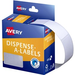 AVERY DISPENSER LABELS Rectangles DMR1936W 19x36mm White