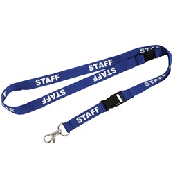 REXEL PRE PRINTED LANYARDS Staff Blue