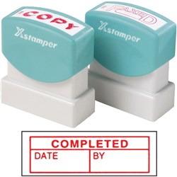 XSTAMPER 1 COLOUR TITLES AC 1542 CompletedDateBy Red