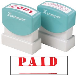 STAMP- X-STAMPER ERGO 1221 PAID RED