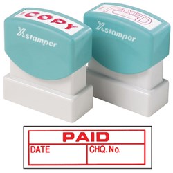 STAMP- X-STAMPER ERGO 1533 PAID/DATE/CHQ