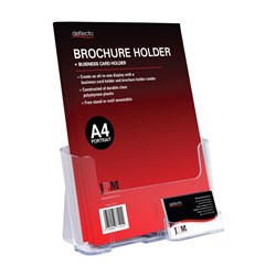 DEFLECT-O BROCHURE HOLDERS PLUS BUSINESS CARD HOLDER A4 F/Stand or