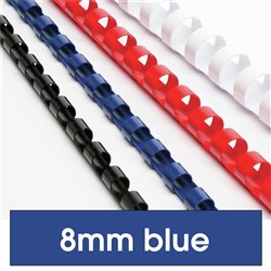 BINDING COIL- 8MM BLUE BOX 100