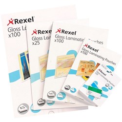 REXEL LAMINATING POUCHES A3 2x100mic Pk100