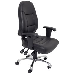 RAPIDLINE HIGH BACK BLACK CHAIR WITH ARMS