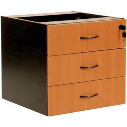 FRESH FIXED PEDESTAL 3 Drawer BeechIronstone