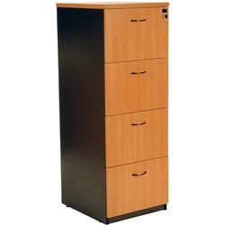 FRESH FILING CABINET 4 DRAWER 476W x 550D x 1339mmH Beech  Ironstone