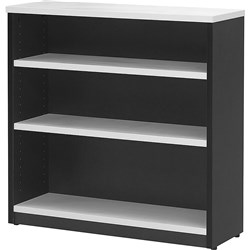 FRESH BOOKCASE 900X900 2 Shelf White & Ironstone