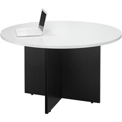 FRESH MEETING TABLE 1200mm Diameter White & Ironstone