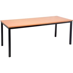 STEEL FRAME TABLE BEECH 1800 x 900