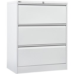 GO LATERAL FILING CABINET 3 DR White China H1016xW900xD470mm CHOICE