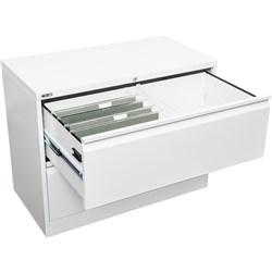 GO LATERAL FILING CABINET 2 DR White Satin H705xW900xD470mm CHOICE