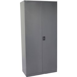 STATIONERY CUPBOARD 2000H x 910W x 450D GRAPHITE RIPPLE CHOICE