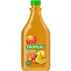 GOLDEN CIRCLE FRUIT JUICE 2lt 100% L/Life Tropical Fruit