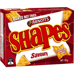 ARNOTTS BISCUITS SAVOURY SHAPES 185gm