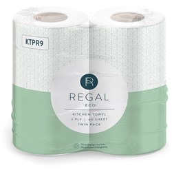 KITCHEN TOWELS PREMIER  2 PLY 60 SHT PACK 2