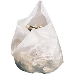 GARBAGE BAGS MEDIUM 28 LITRE 650X510MM WHITE PK50