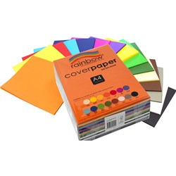 RAINBOW COVER PAPER ASSORTED COLOURS 125GSM A4