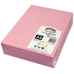 RAINBOW SYSTEM BOARD 200GSM A4 Pink Pack of 200