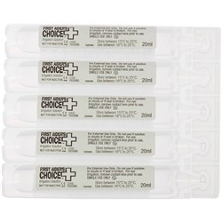 FIRST AIDERS CHOICE SALINE EYE WASH 20ML EYE WASH PODS Pack of 5