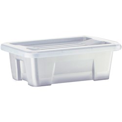 Italplast 1 litre Storage Box I201 Clear 141w x 196d x 72mmh
