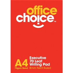 PAD  A4 RULED OFFICE CHOICE 70 LEAF EXECUTIVE