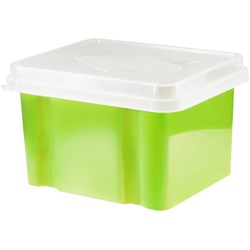 Italplast Storage - File Box Lime Base - Clear Lid