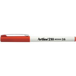 ARTLINE 210 0.6MM FINELINER Pen Dark Red Box of 12
