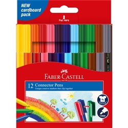 FABER-CASTELL CONNECTOR PENS Assorted Pack of 12