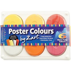 ZART PAINT WARM PAINT COLOURS Pack of 6