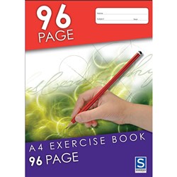 SOVEREIGN A4 EXERCISE BOOK 96PG 8MM RULED