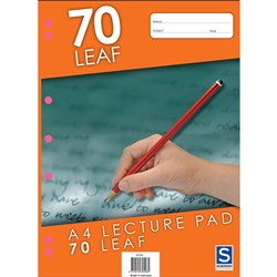 SOVEREIGN LECTURE PAD A4 7mm Ruled 70 Leaf